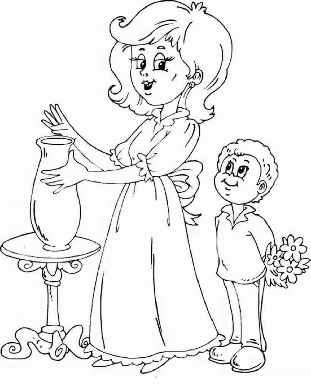 Coloring fairytale mommy