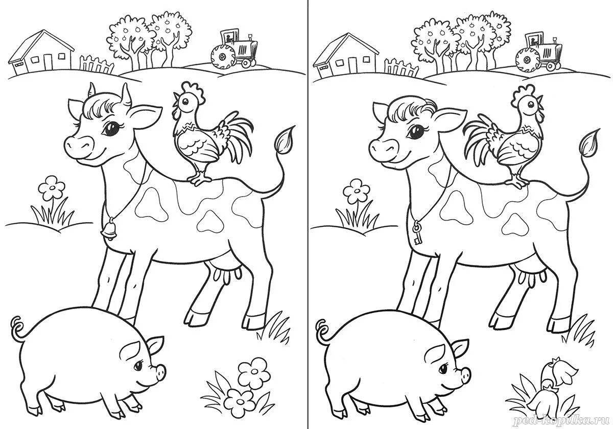 Drawing differences coloring pages