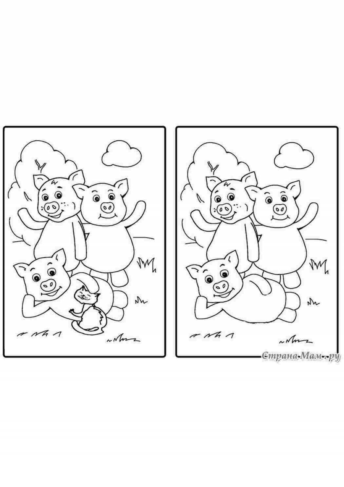 Exquisite differences coloring pages