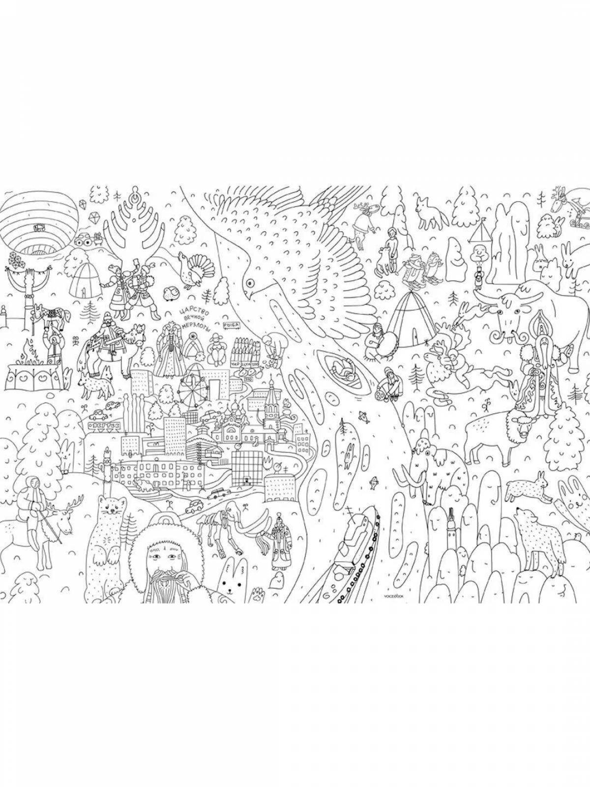 Bright coloring page overview