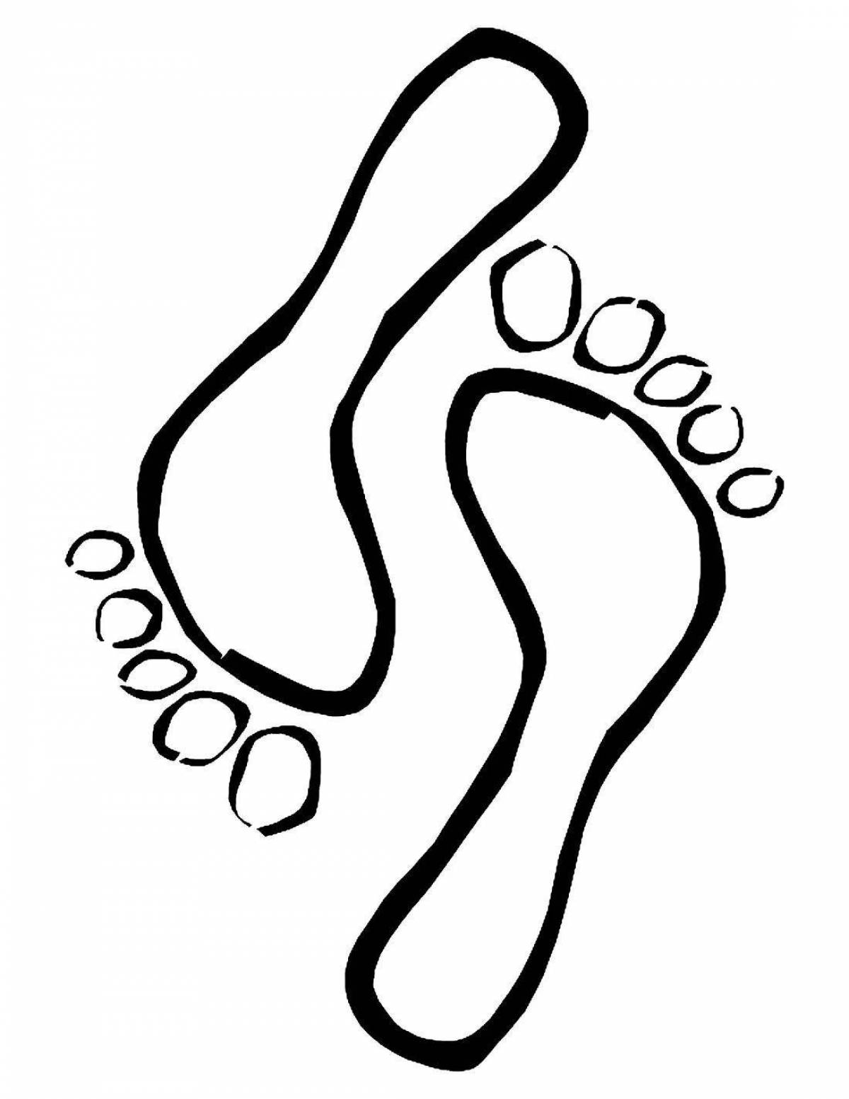 Photo Bright foot coloring