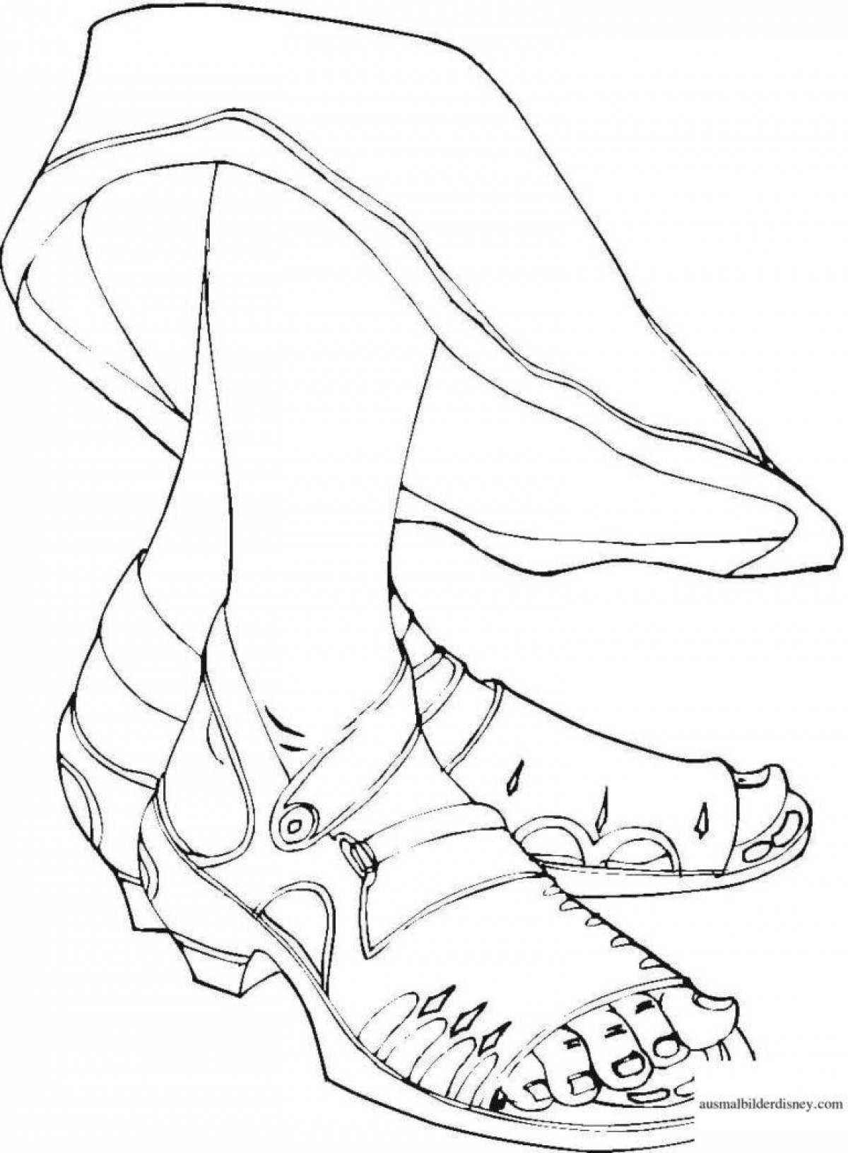 Shining legs coloring page