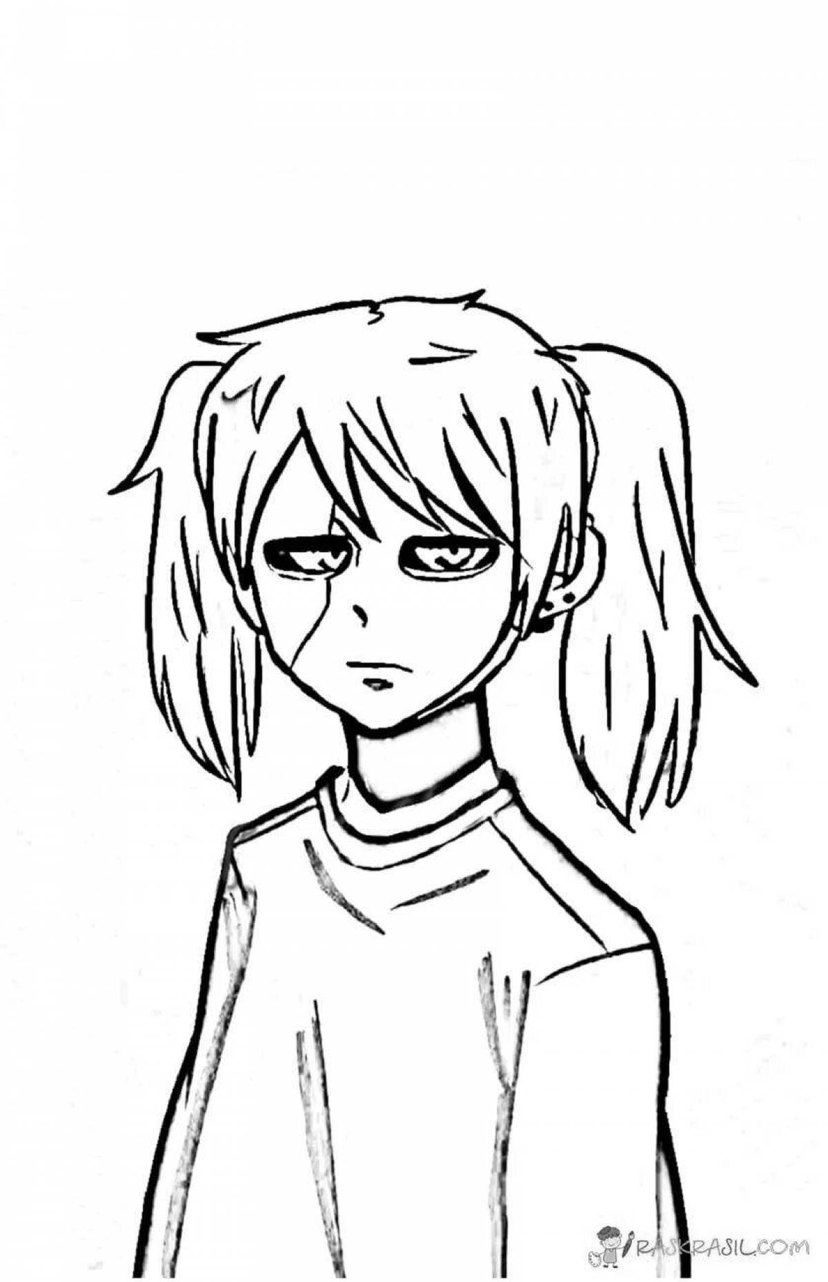 Photo Coloring book shining sally