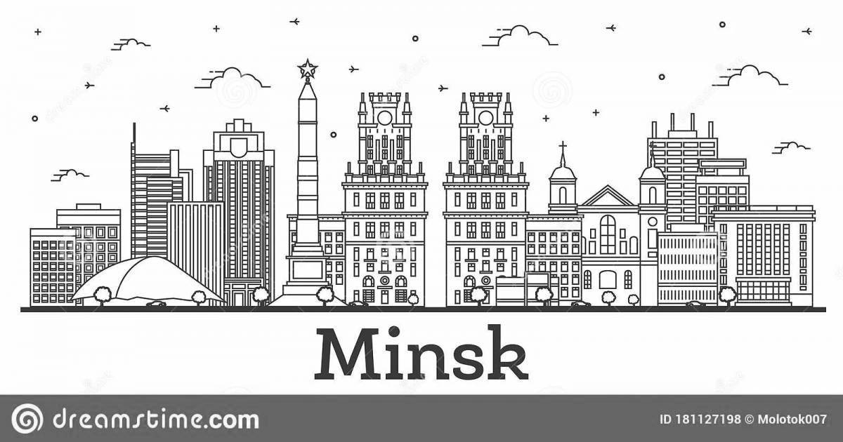 Colorful Minsk coloring book