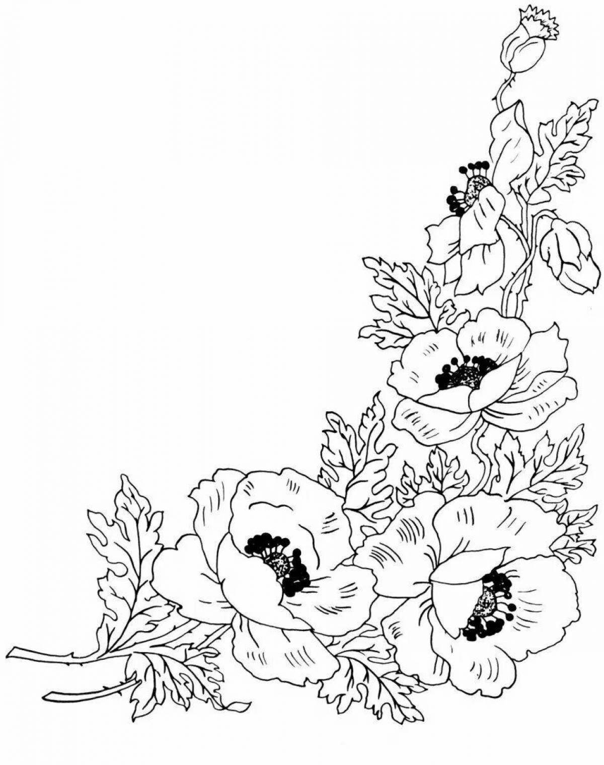 Elegant embroidery coloring