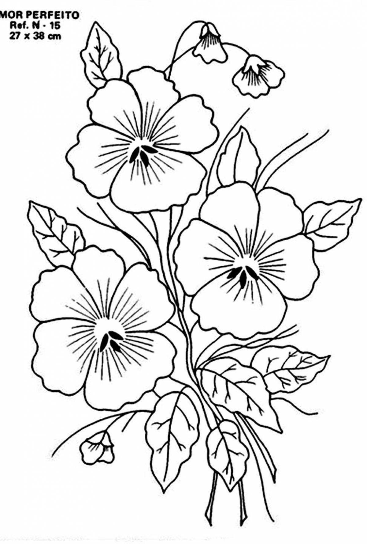 Flawless embroidery coloring page