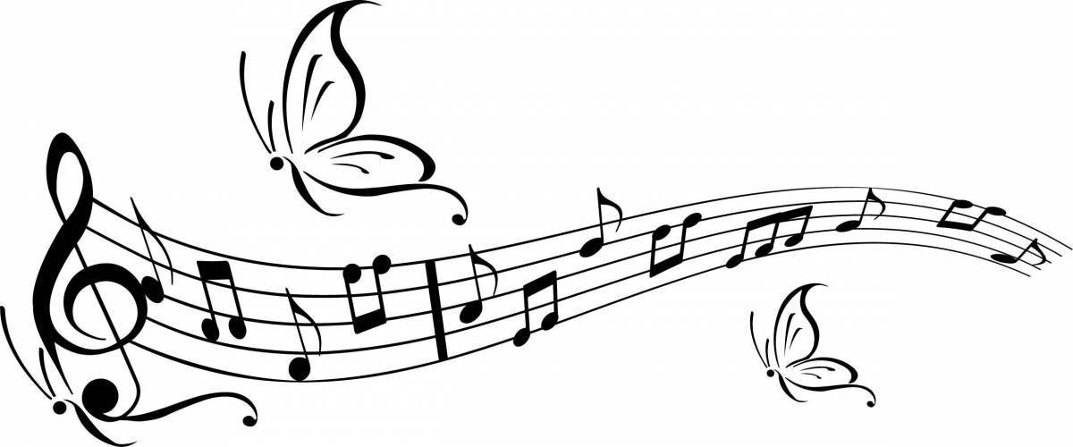 Joyful coloring melody page