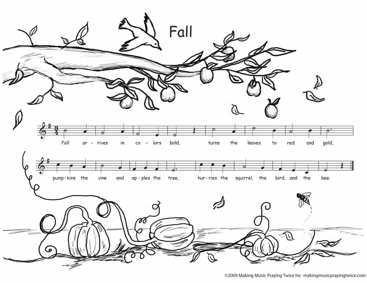 Bright coloring page melody