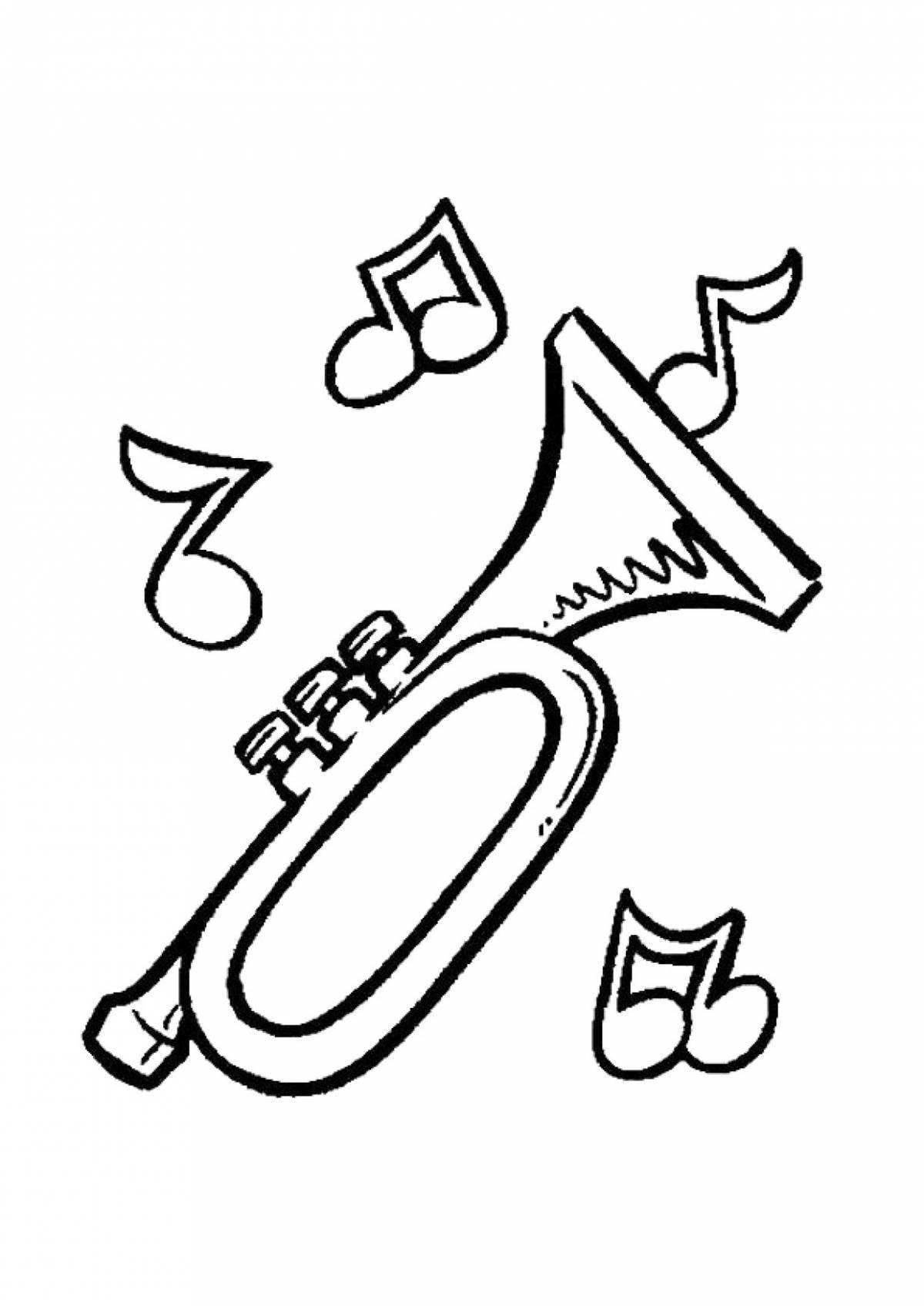 Exciting melody coloring page