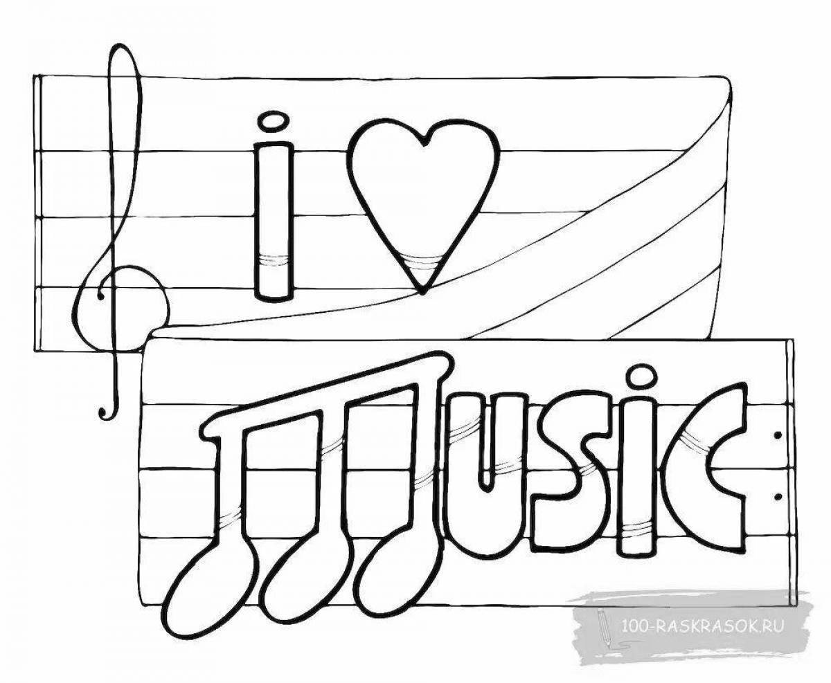 Gleeful coloring page melody