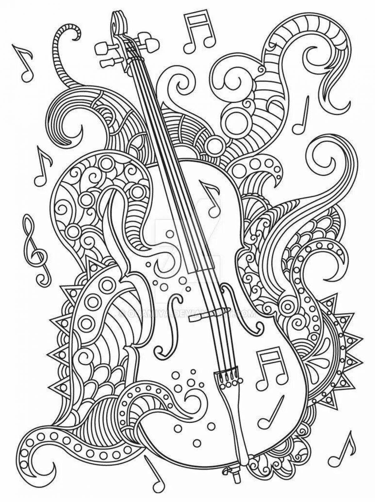 Touching coloring page melody