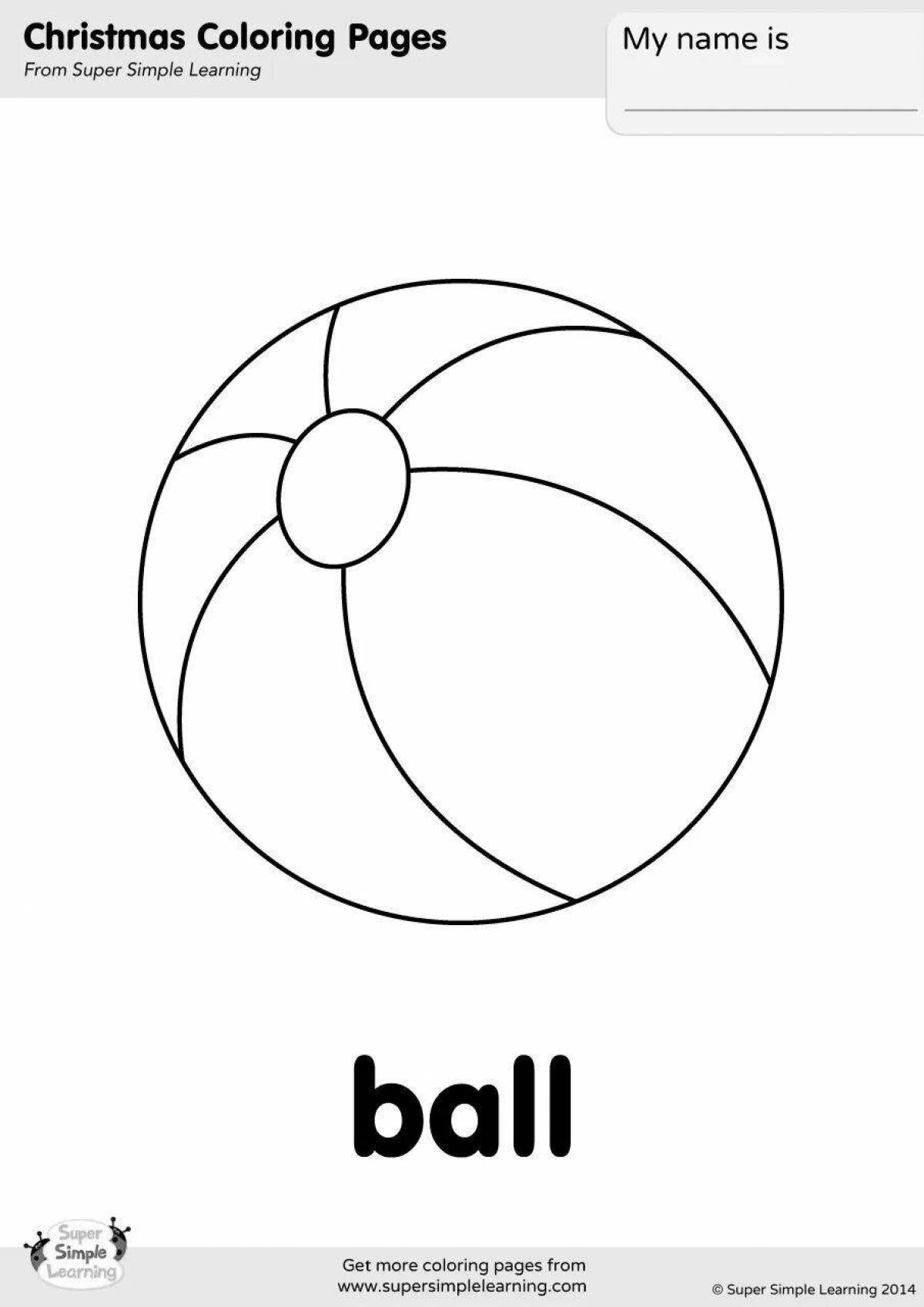 Coloring page festive ball