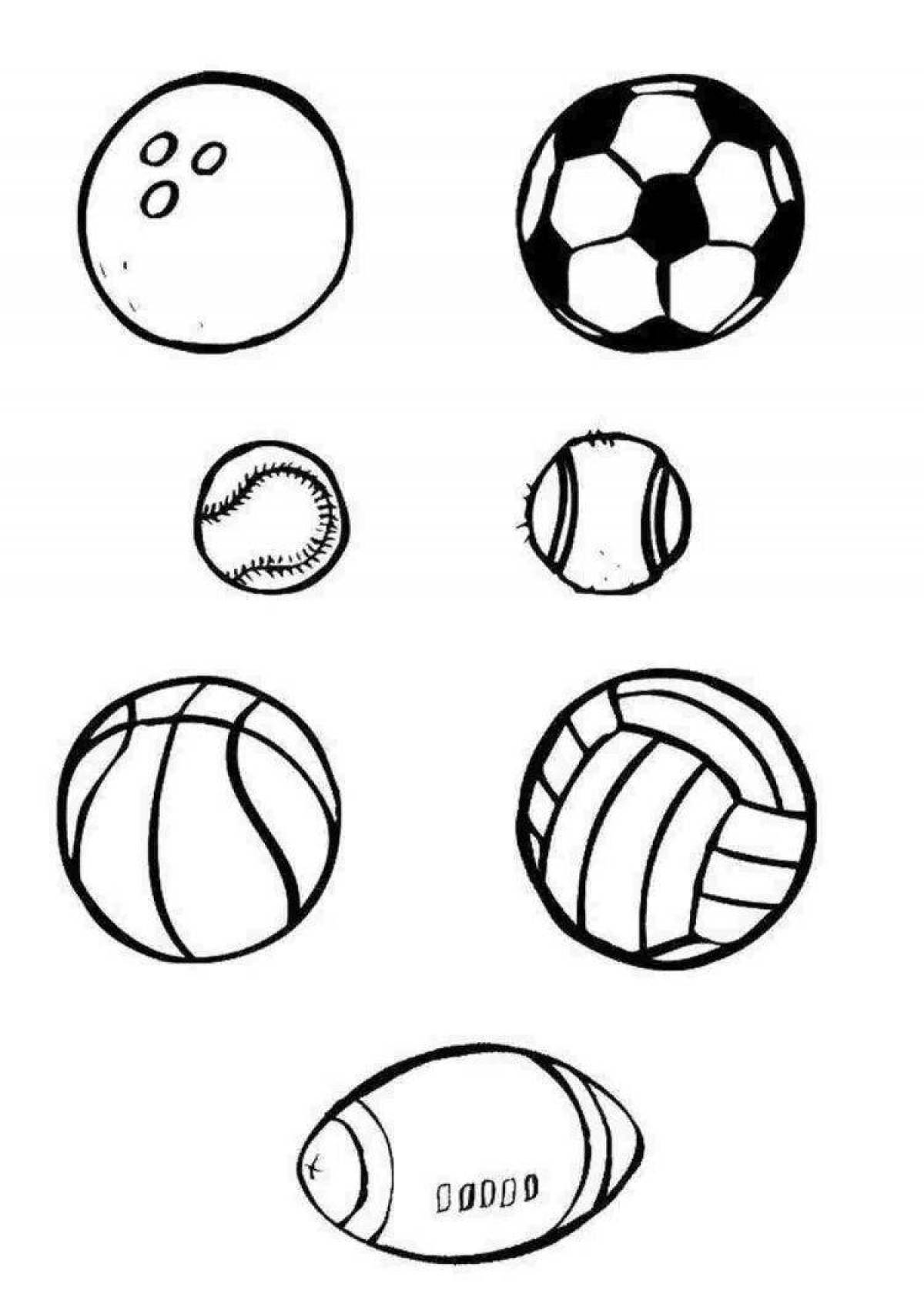 Animated ball coloring page