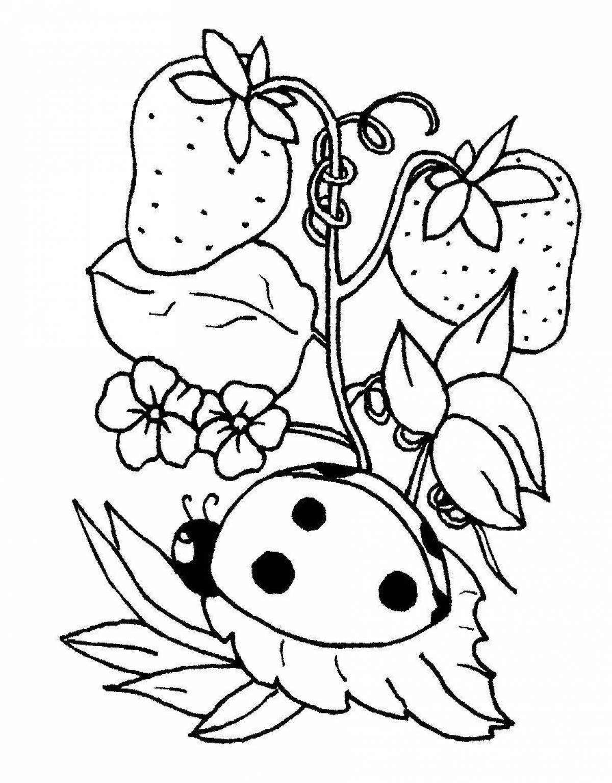 Refreshing dew coloring page