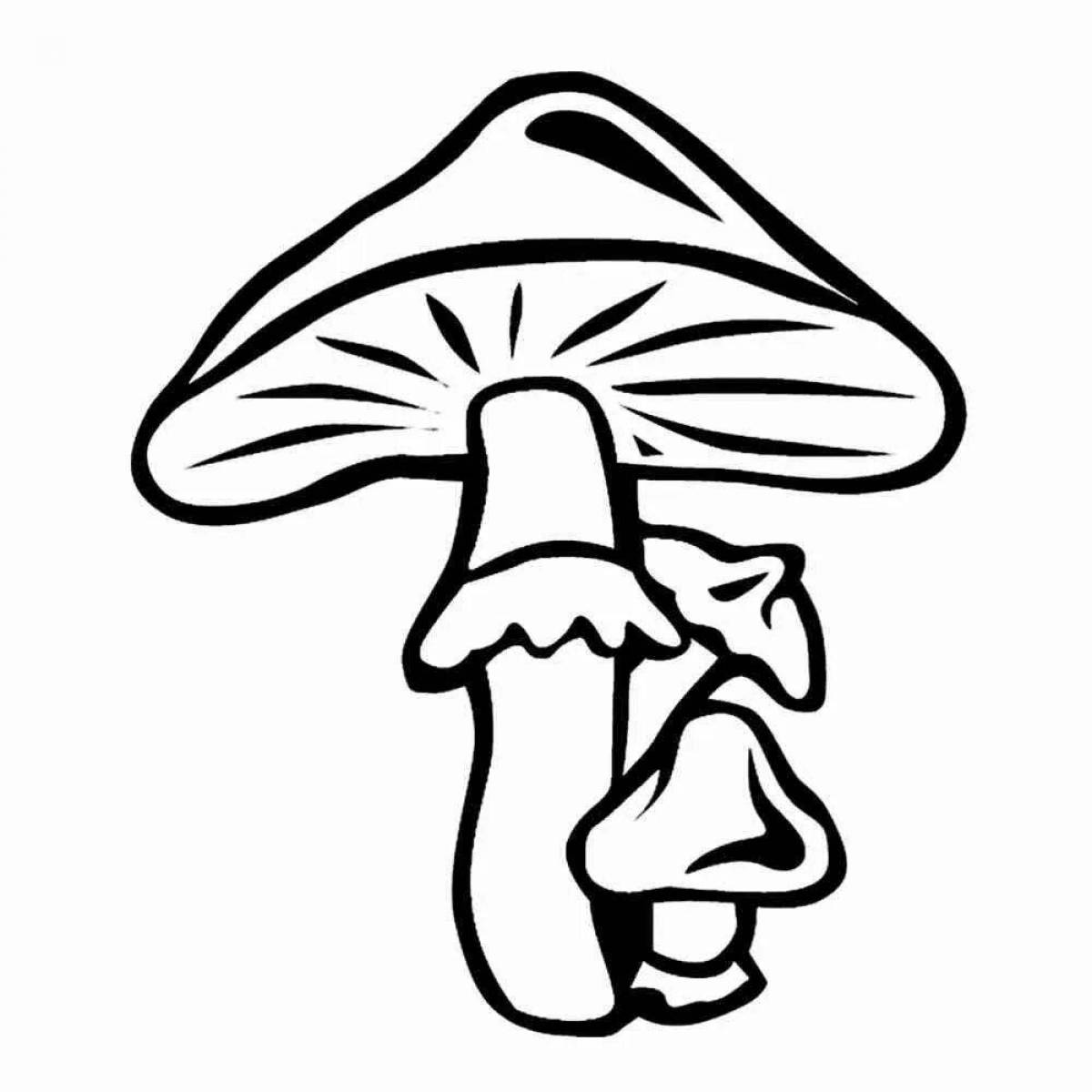 Adorable toadstool coloring page