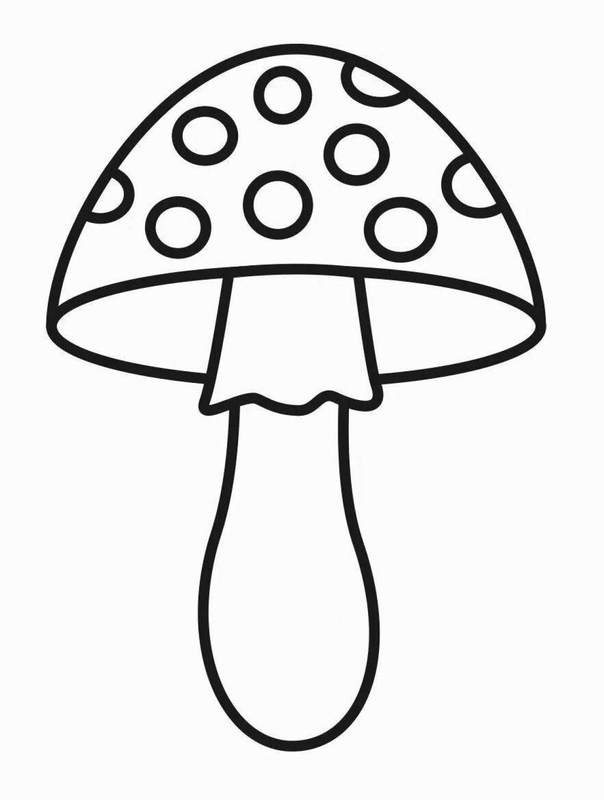 Glowing toadstool coloring page