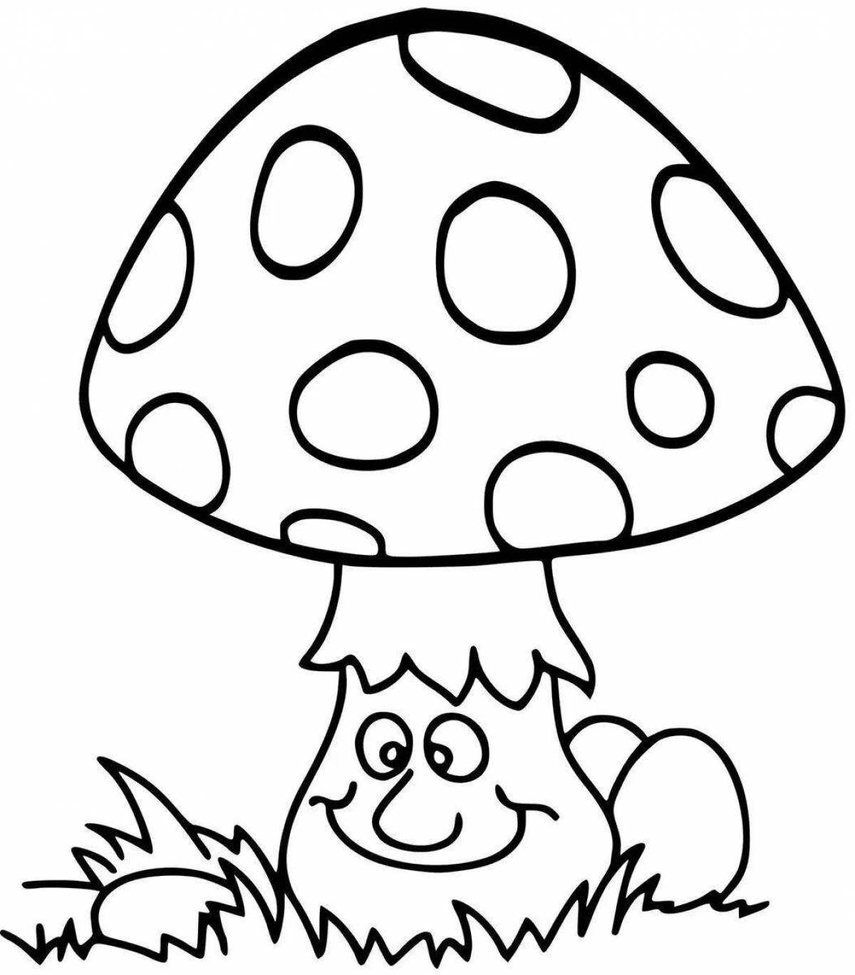 Radiant toadstool coloring book