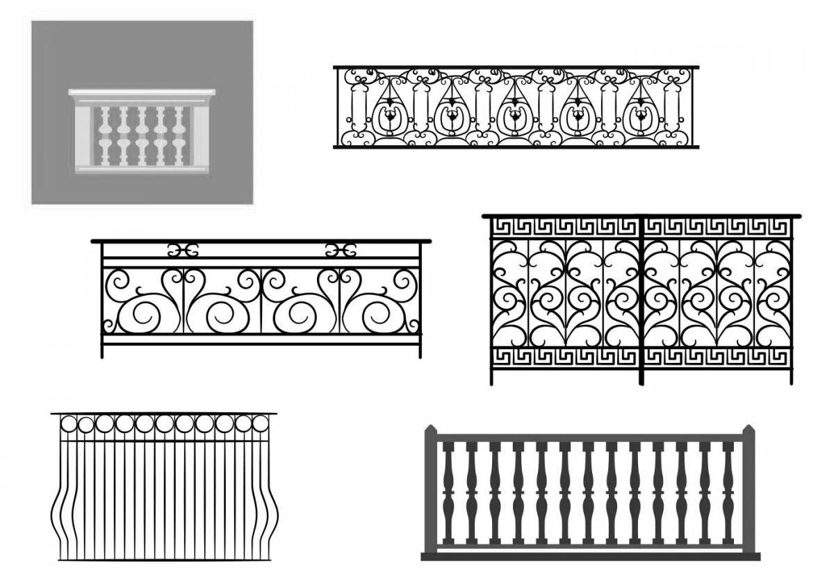 Coloring page lush balcony