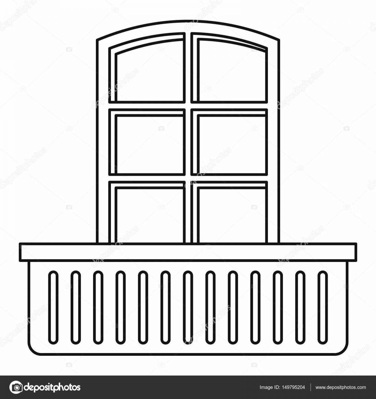 Balcony coloring page