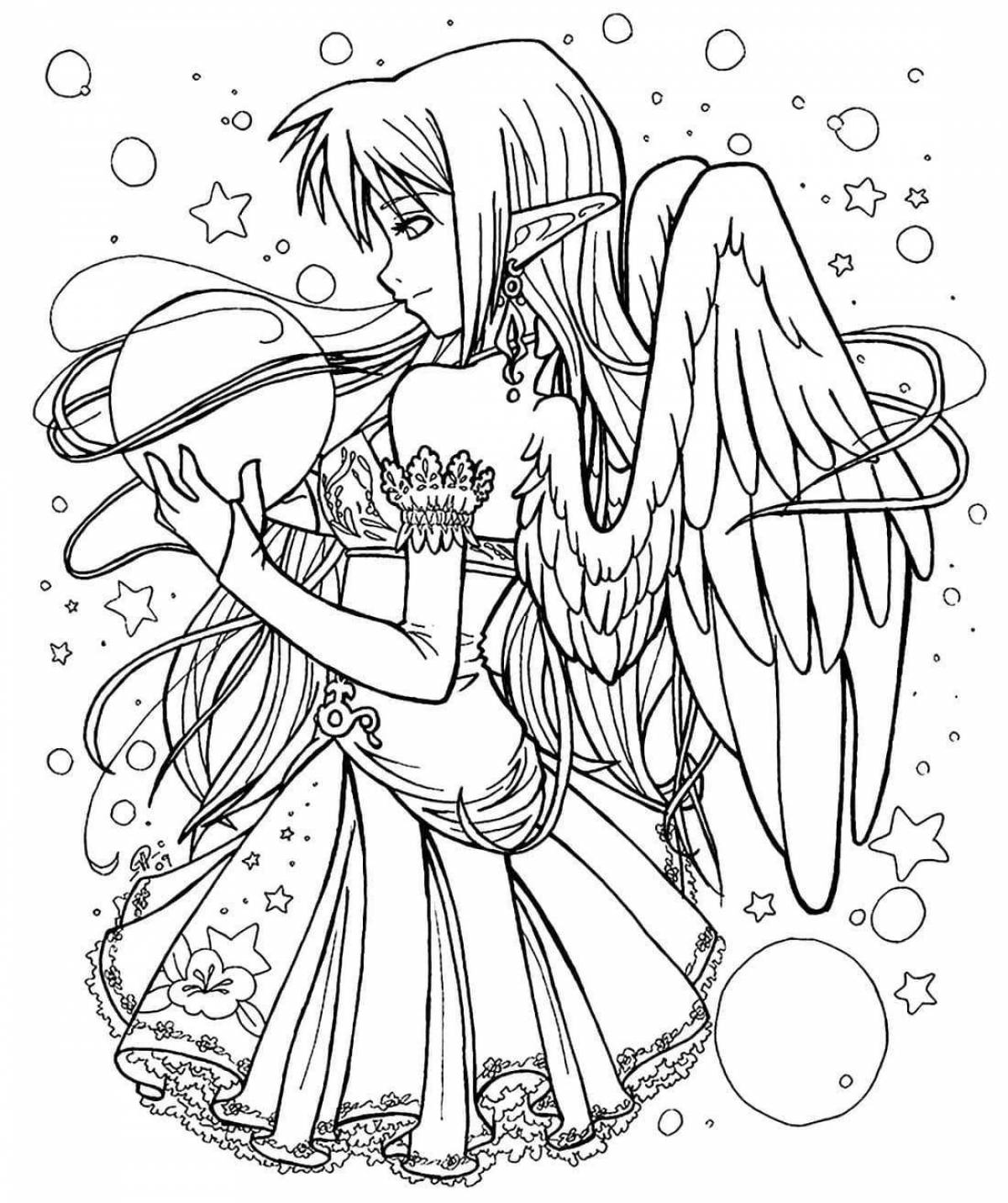 Colorful mayura coloring page