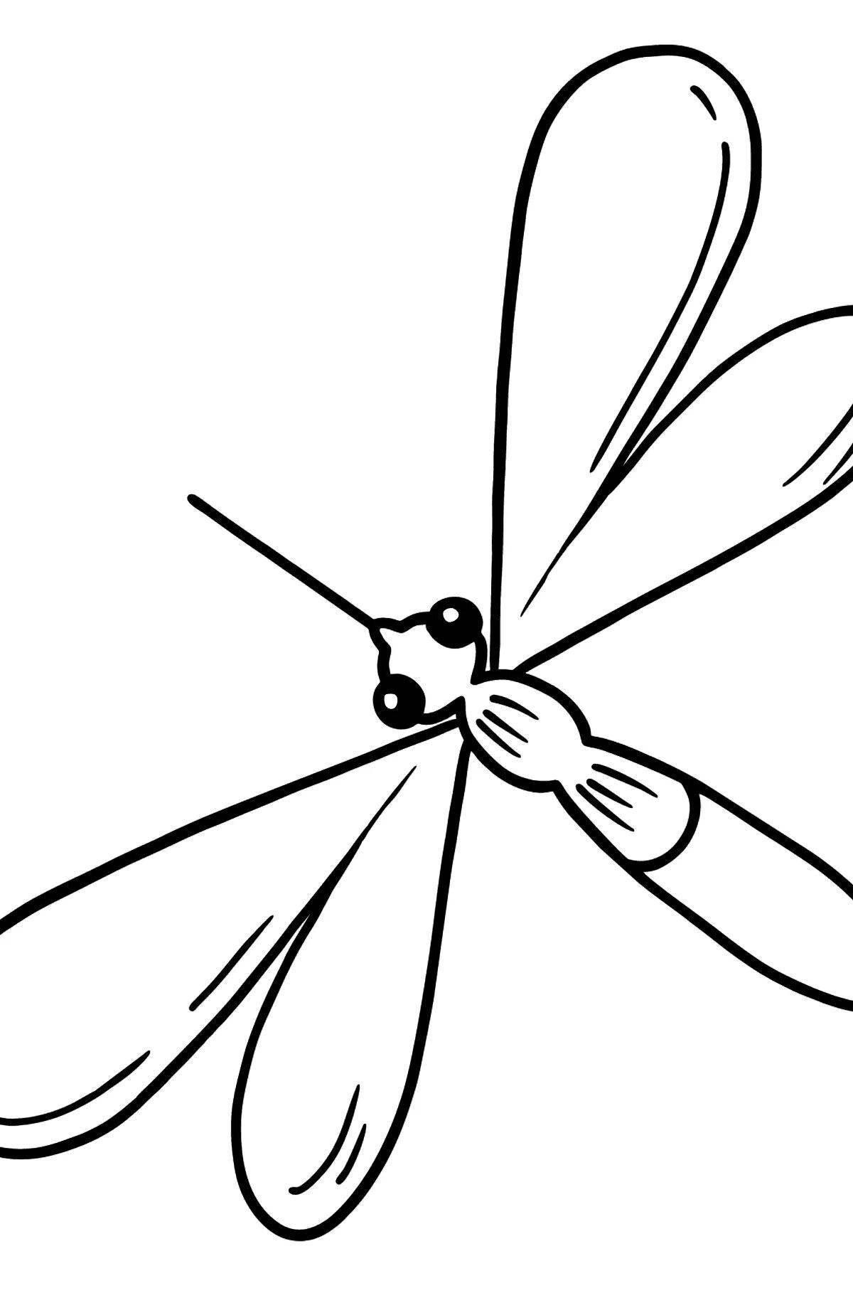 Sweet mosquito coloring page