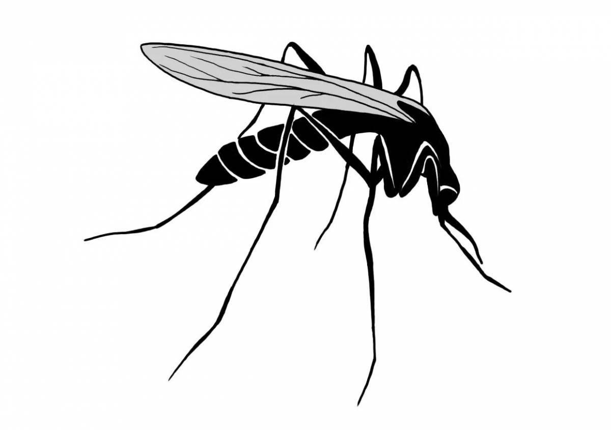 Инновационная страница раскраски комаров