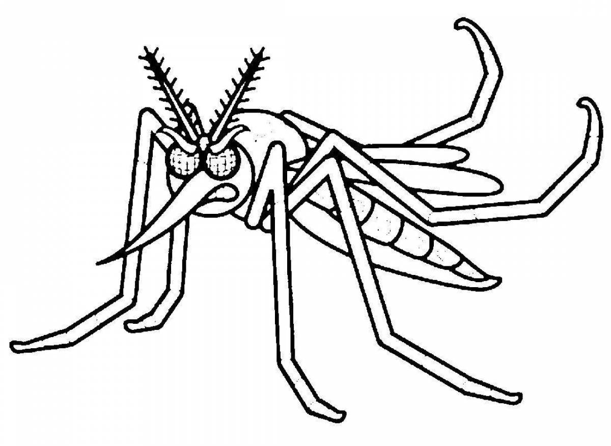 Fat mosquito coloring page