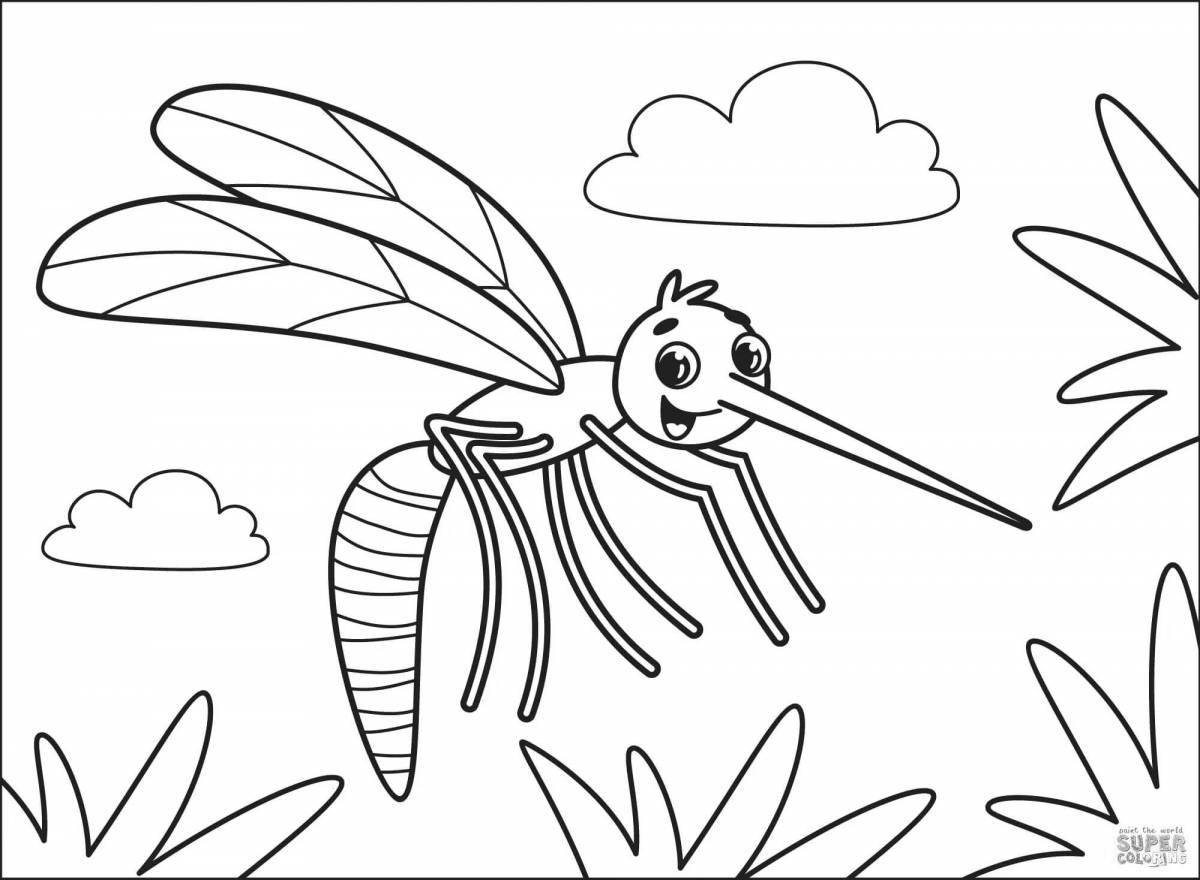 Coloring book shock mosquito
