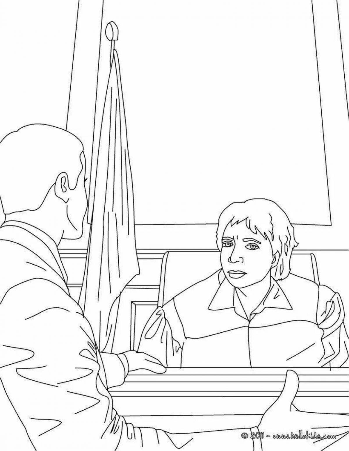 Coloring page dazzling lawyer