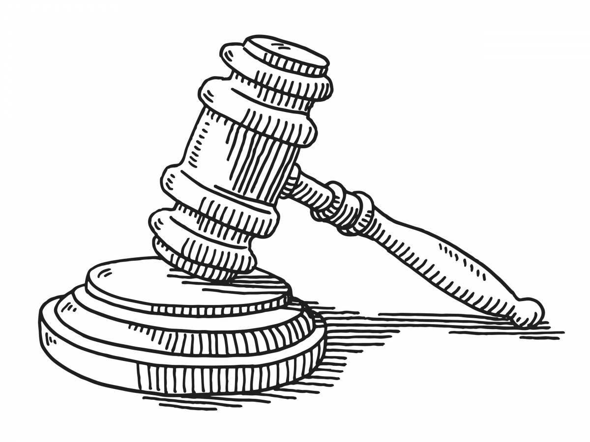 Charming lawyer coloring page