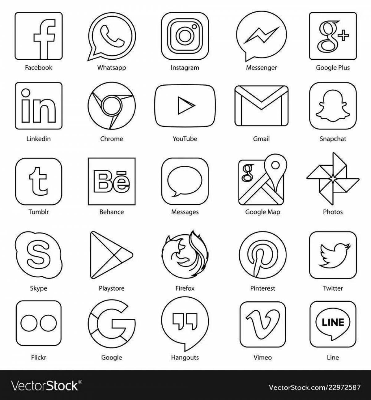 Смелая раскраска instagram