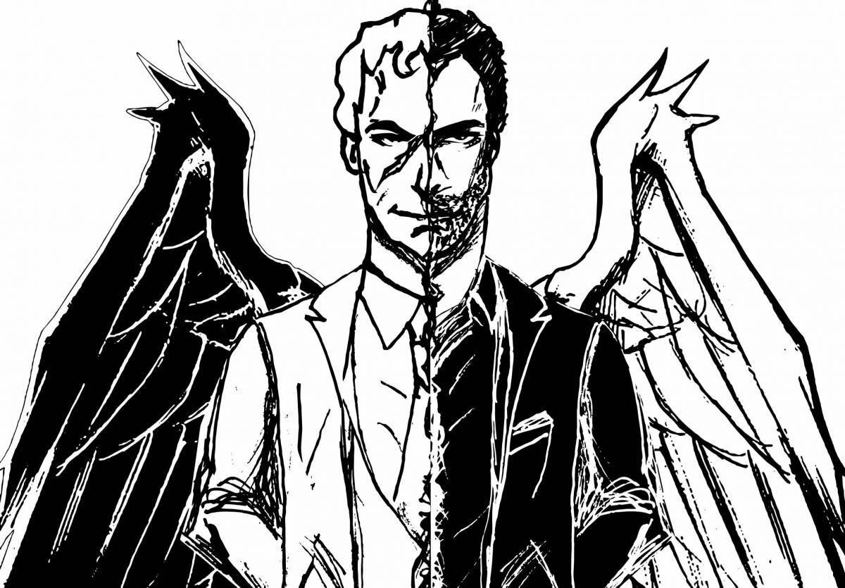 Coloring book shining lucifer