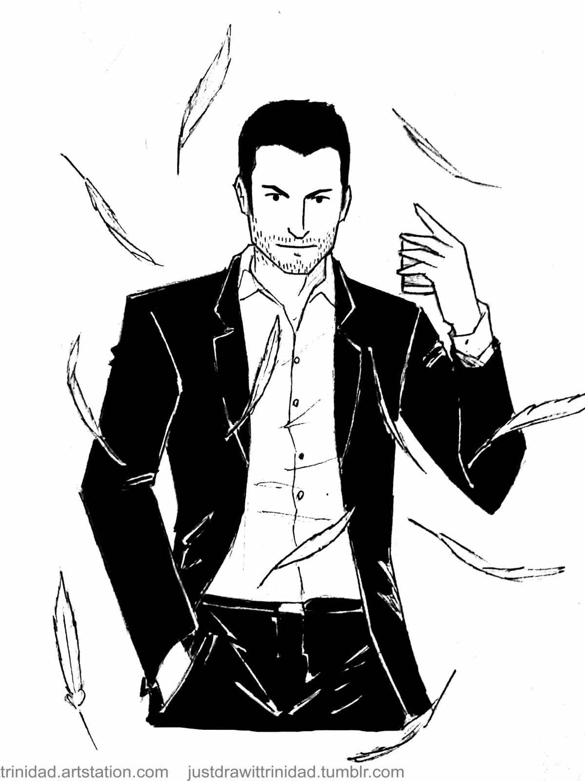 Lucifer's shiny coloring page
