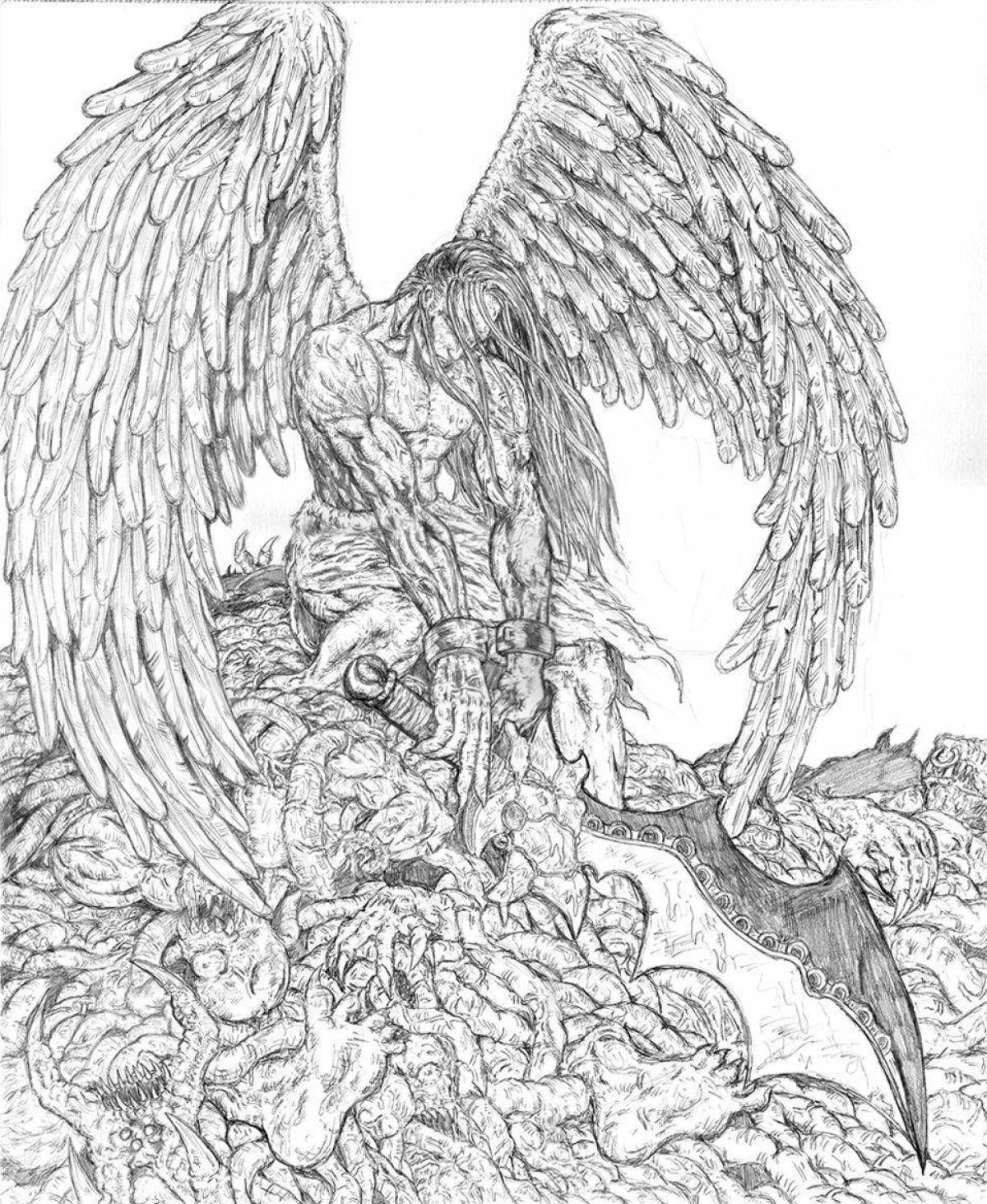 Charming lucifer coloring page