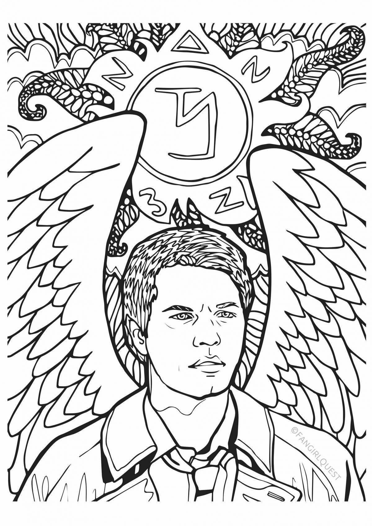 Coloring page hypnotic lucifer
