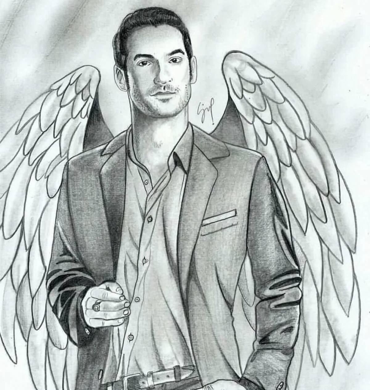 Rich lucifer coloring page