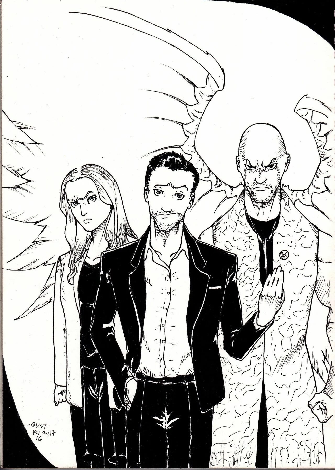 Coloring page poetic lucifer