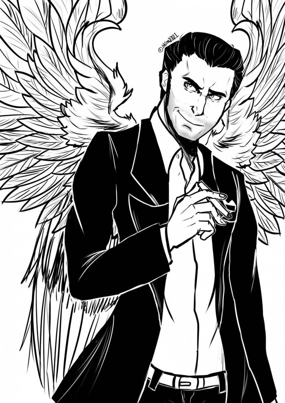Royal lucifer coloring page