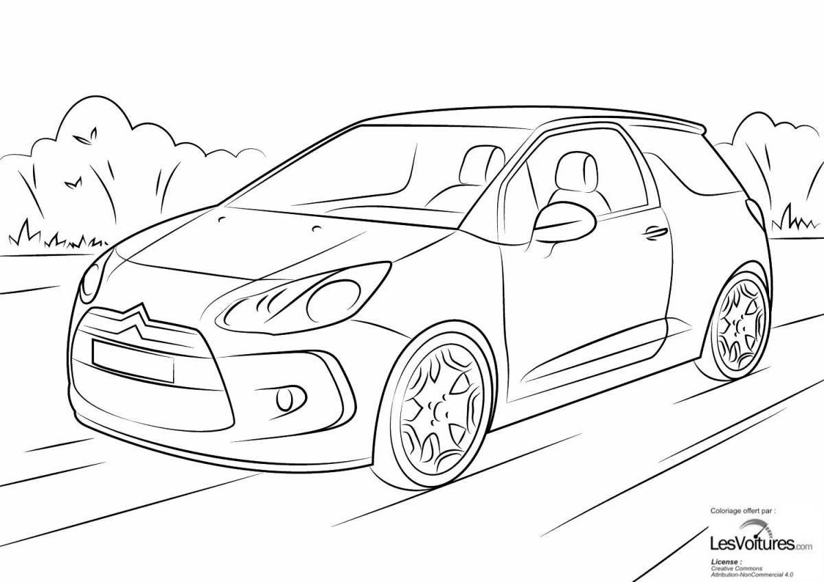 Citroen bright coloring page