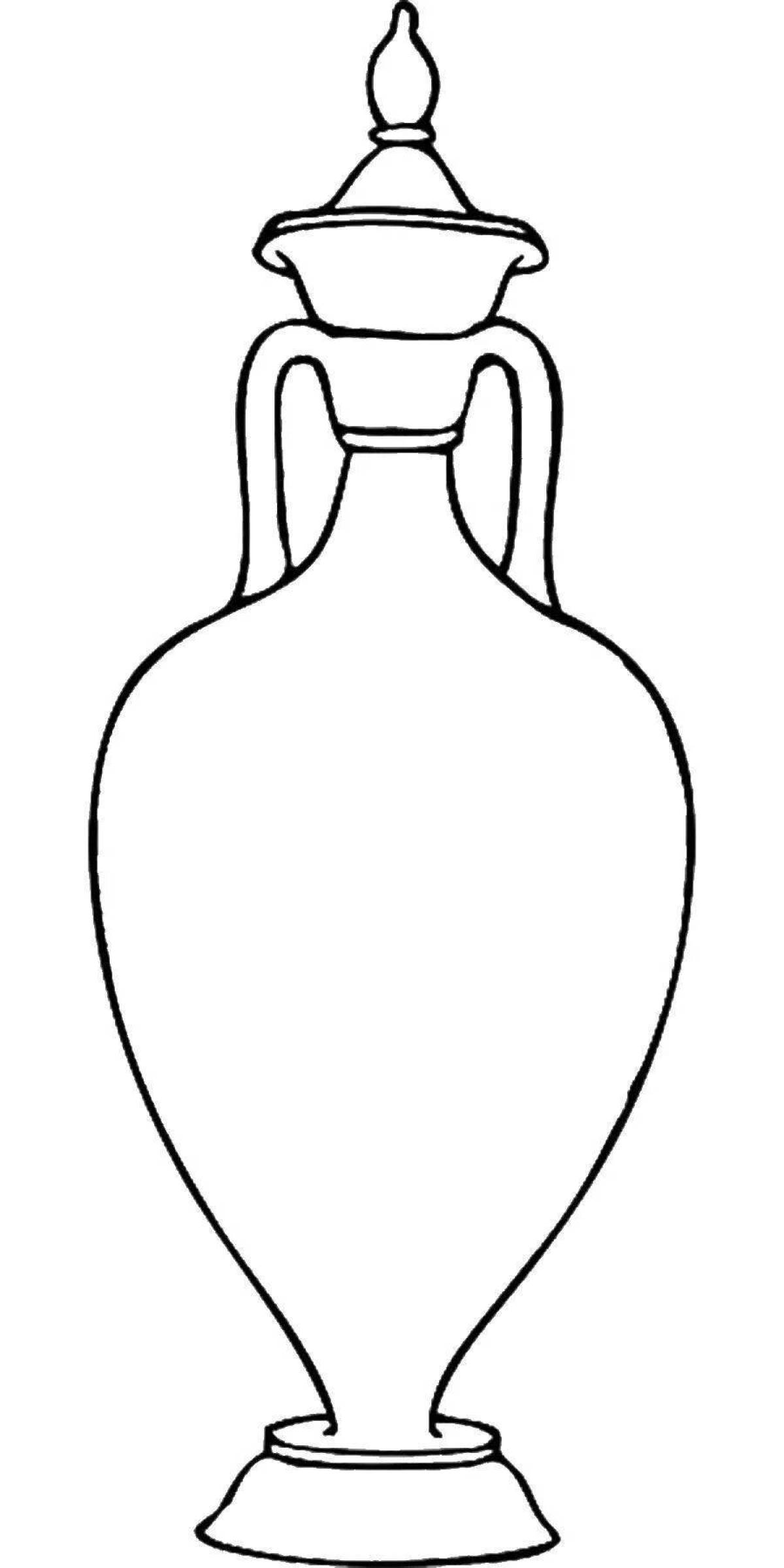 Контур вазы с рисунком