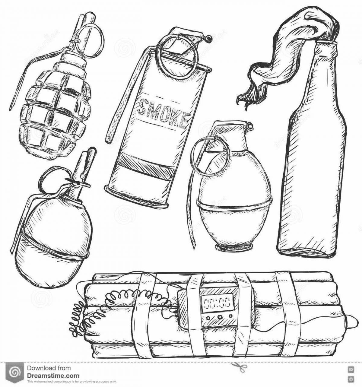 Военная бомба рисунок