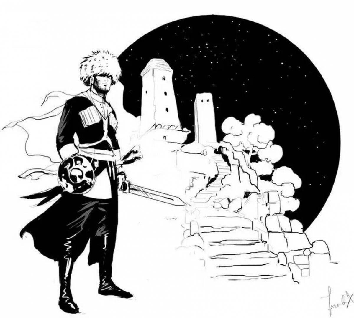 Джигит рисунок. Байсангур беноевский. Джигит рисунок. Кавказский джигит. Джигит рисунок.