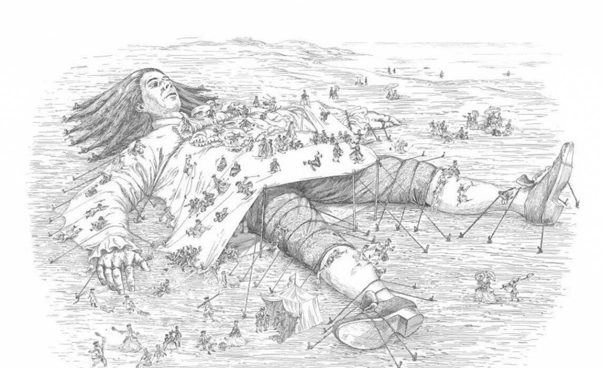 Coloring page stimulant gulliver