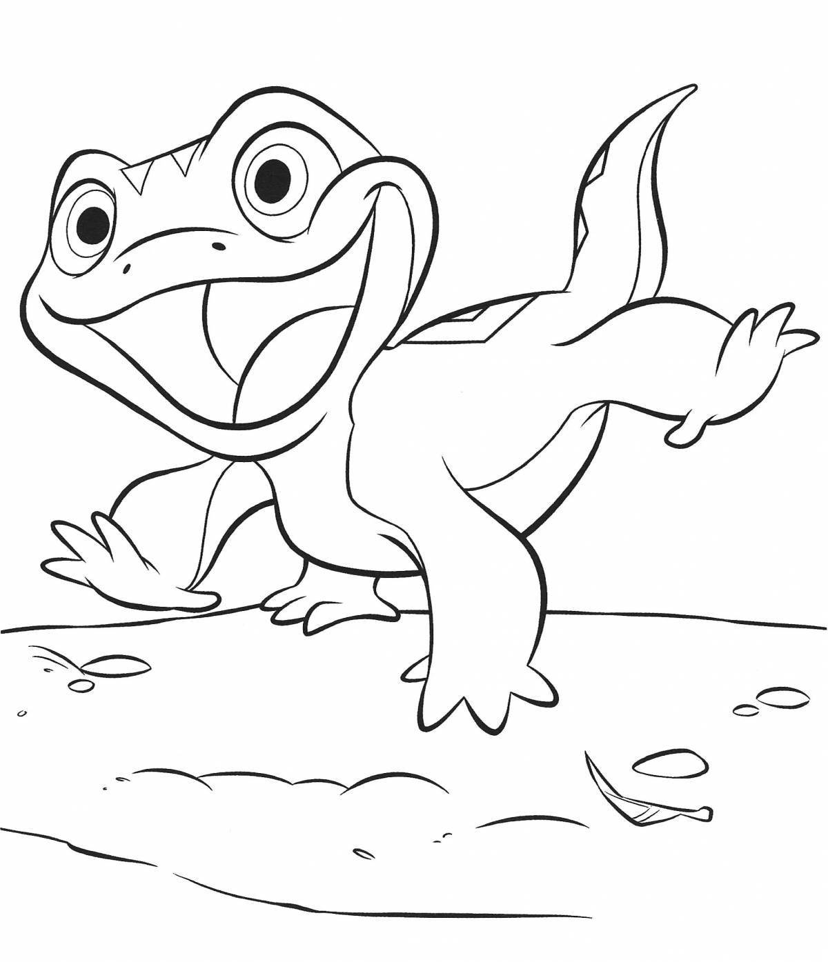 Coloring book amazing salamander