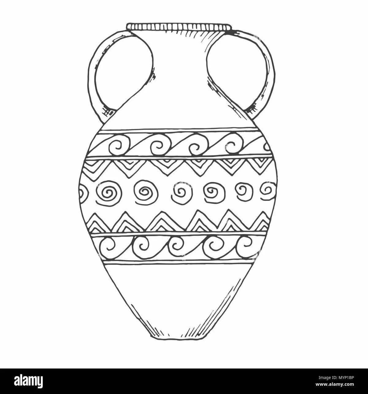 Coloring book magic amphora