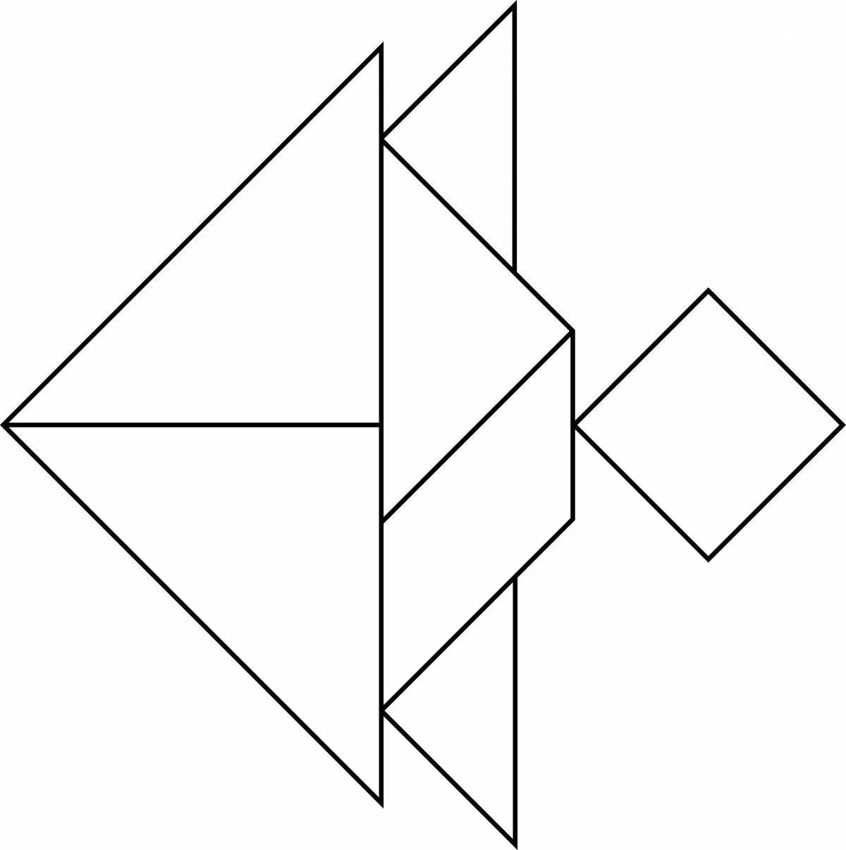 Bright tangram coloring