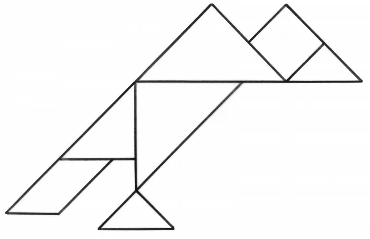 Fun coloring tangram