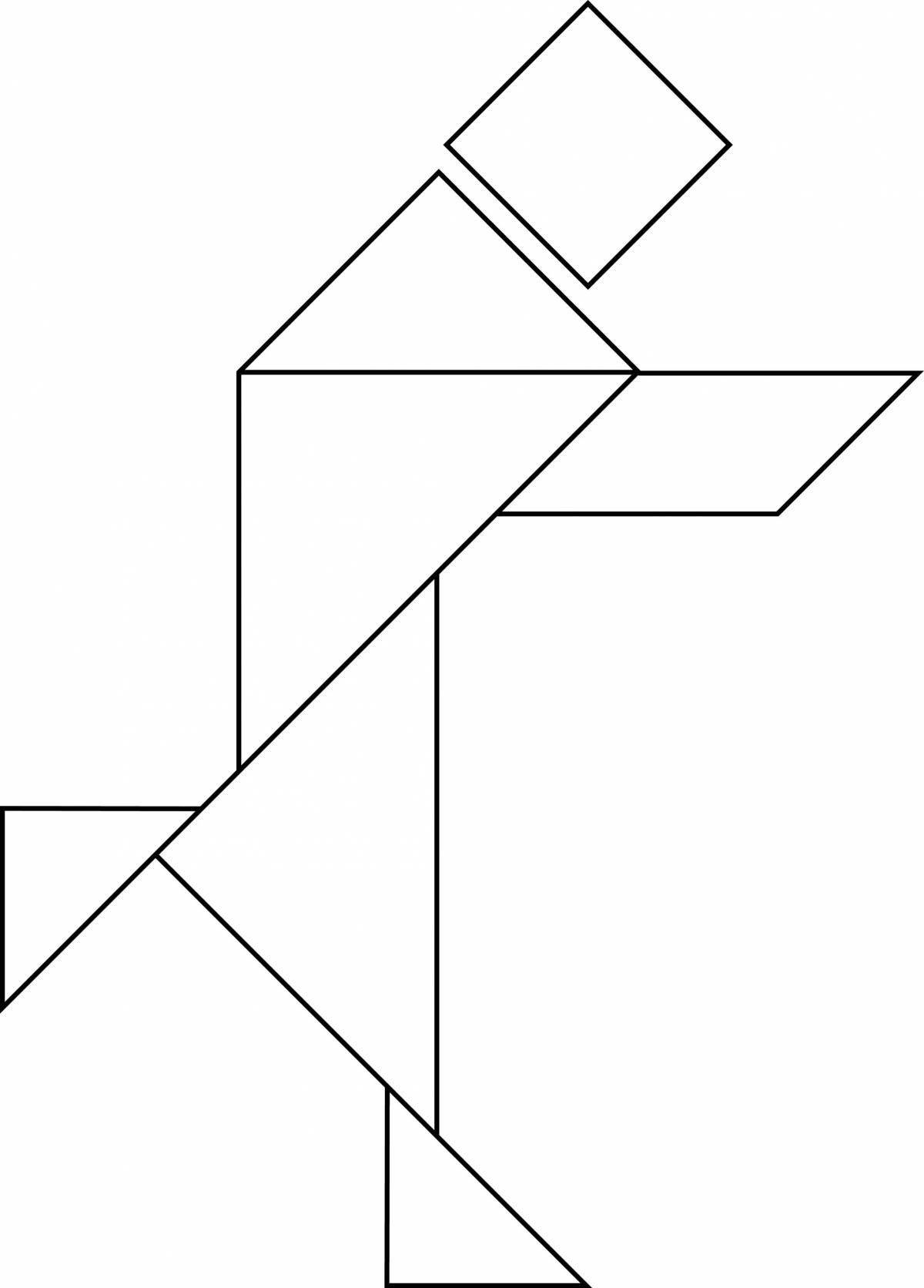 Fun coloring tangram