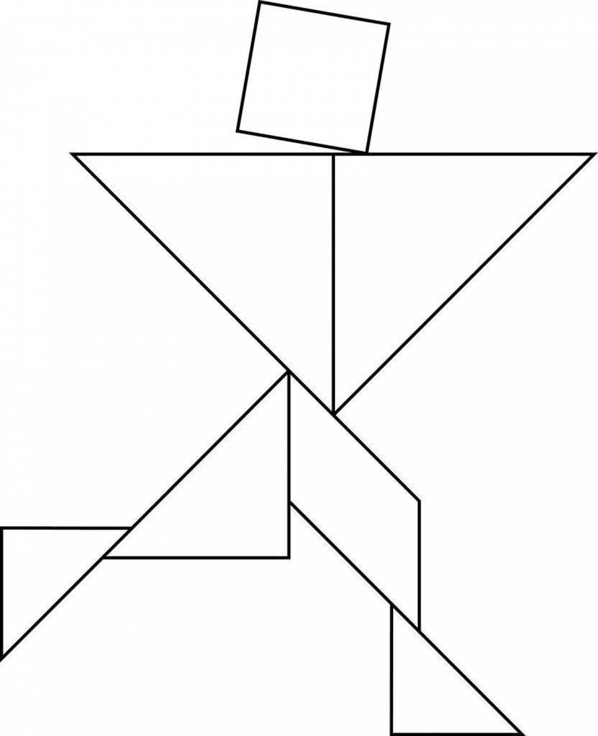 Захватывающая раскраска tangram