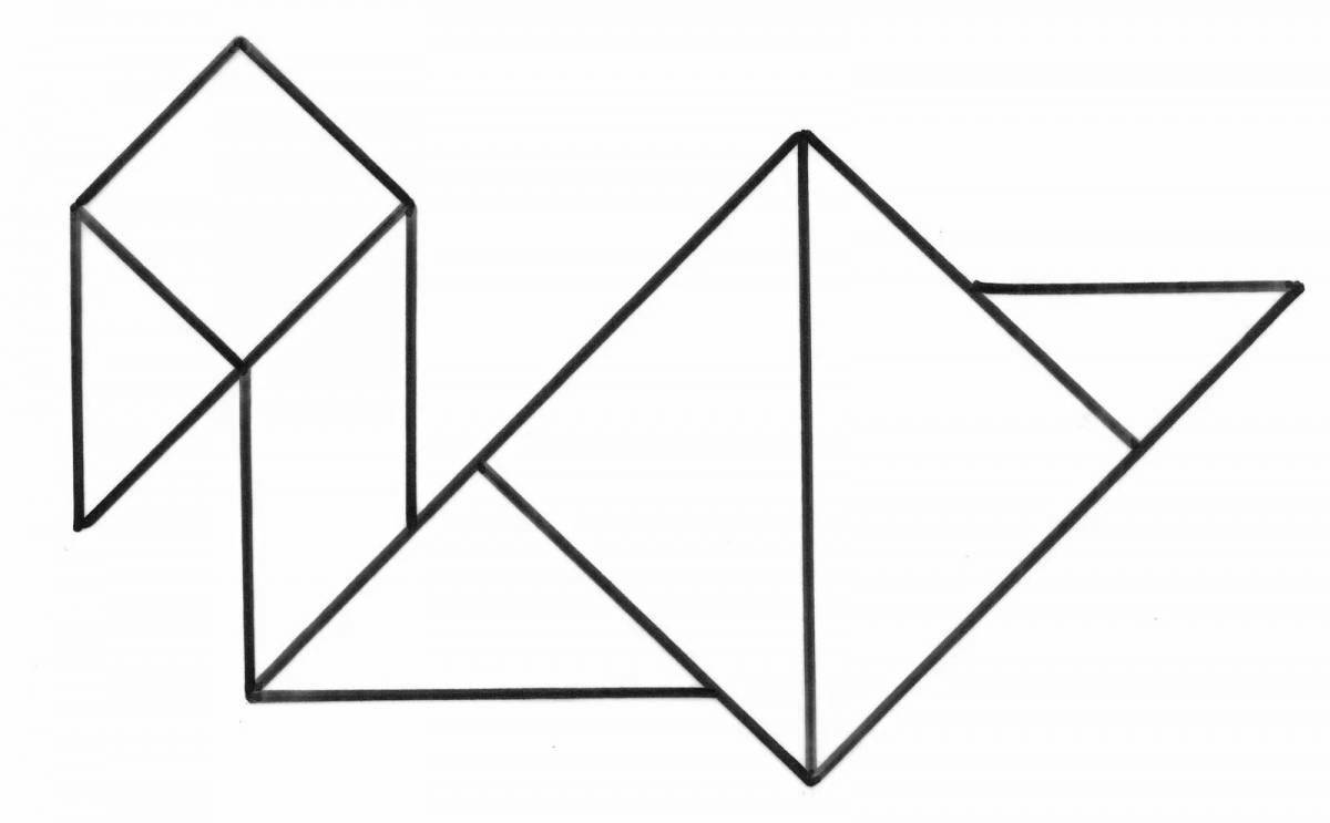 Замысловатая раскраска tangram